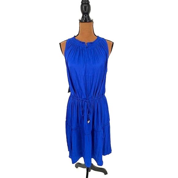 Lane Bryant Dresses & Skirts - Lane Bryant Mock Neck Front Keyhole Elastic Pull-Tie Waist Midi Dress – 14